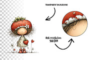 Cute Strawberry Girl Clipart, a Person Illustration by Nicolle's Colorful Art (Thumbnail 6 of 9)