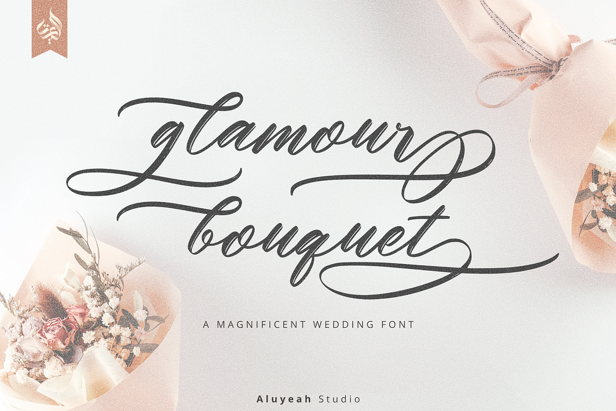 Glamour Bouquet, a Handwritten Font by Aluyeah Studio (Photo 1 of 12)