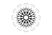 Ornamental Black White Mandala Pack, a Decorative Illustration by NJ Himel (Thumbnail 60 of 103)