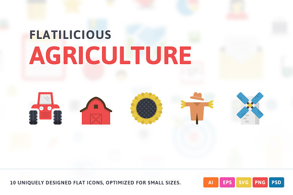 Agriculture Flat Icons preview 3