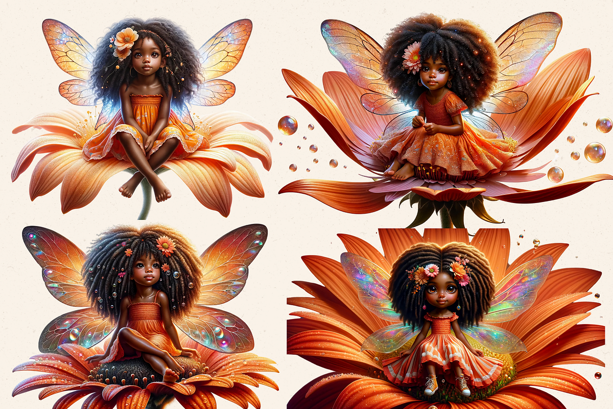 LOTUS MAGICAL FAIRIES CLIPART, a Person Illustration by Daring Digies (Photo 2 of 11)