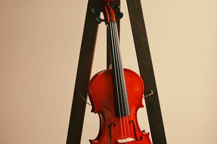 Violin featuring violin, music, and musical instrument