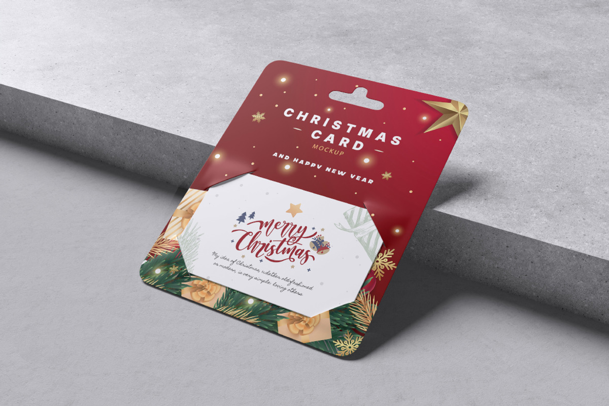 Christmas Card Mockup Bundle Set, a Merchandise Mockup by Rielismee (Photo 2 of 5)