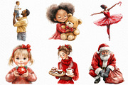 African American Christmas Clipart, an Illustration by Craft Nest (Thumbnail 2 of 6)