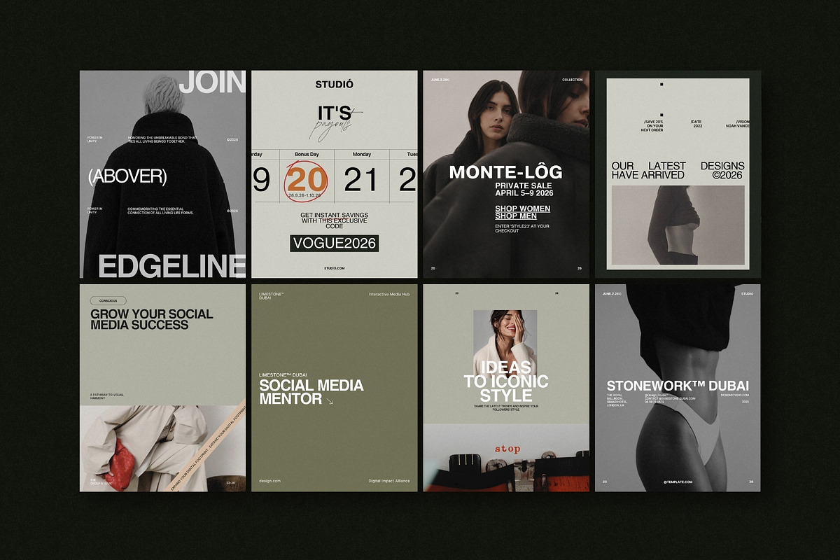 ZAVI | Instagram Post Bundle, a Social Media Template by The Aesthetic Studio (Photo 10 of 10)