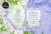 Green Baby Shower Invitation Temp, a Card Template by Snapybiz (Thumbnail 4 of 6)