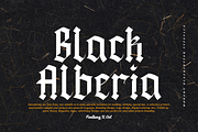 Black Alberia - Modern Blackletter, a Blackletter Font by overlaytemplates (Thumbnail 1 of 5)