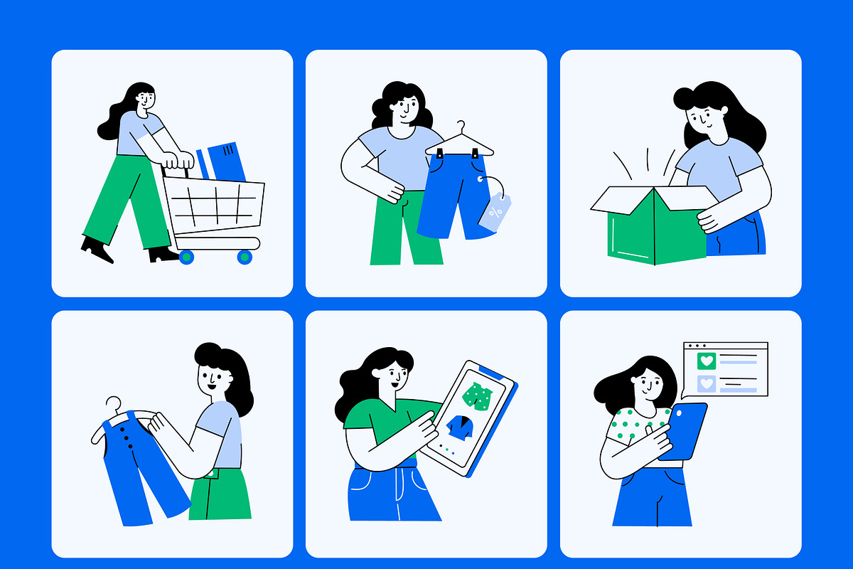 Shopping Illustration Art, a Person Illustration by Vectors Market (Photo 8 of 9)
