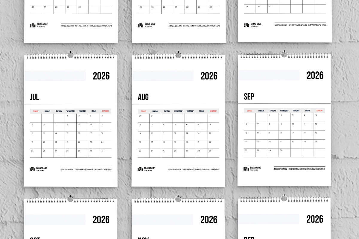 Modern Printable Wall Calendar preview 4
