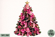 Coquette Cowgirl Christmas Tree PNG, a Transportation Illustration by Digital Artistic99 (Thumbnail 1 of 9)
