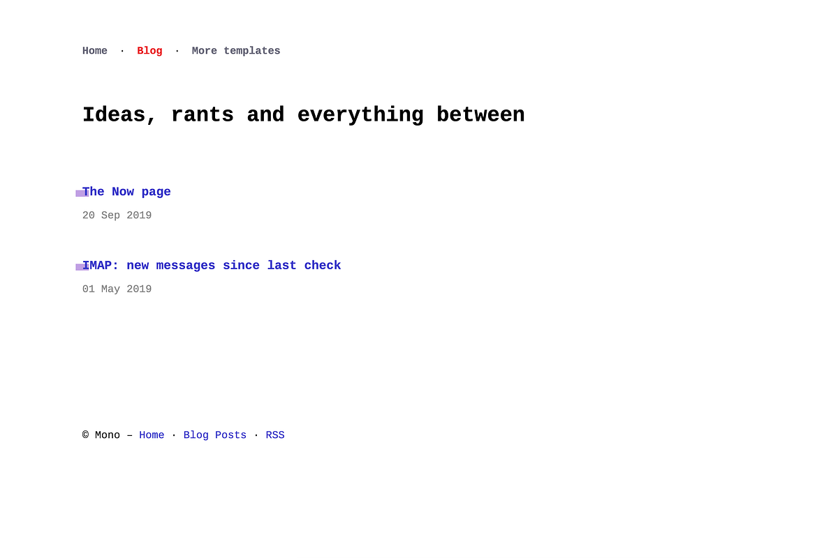 Mono, a HTML Template by Opeyemi O. (Photo 2 of 3)