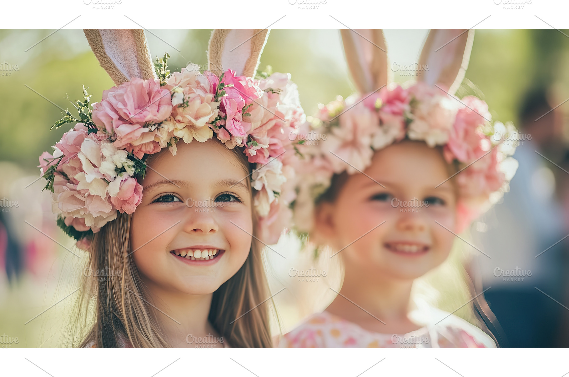 Smiling caucasian girls with bunny, a Nature Photo by Lermont51