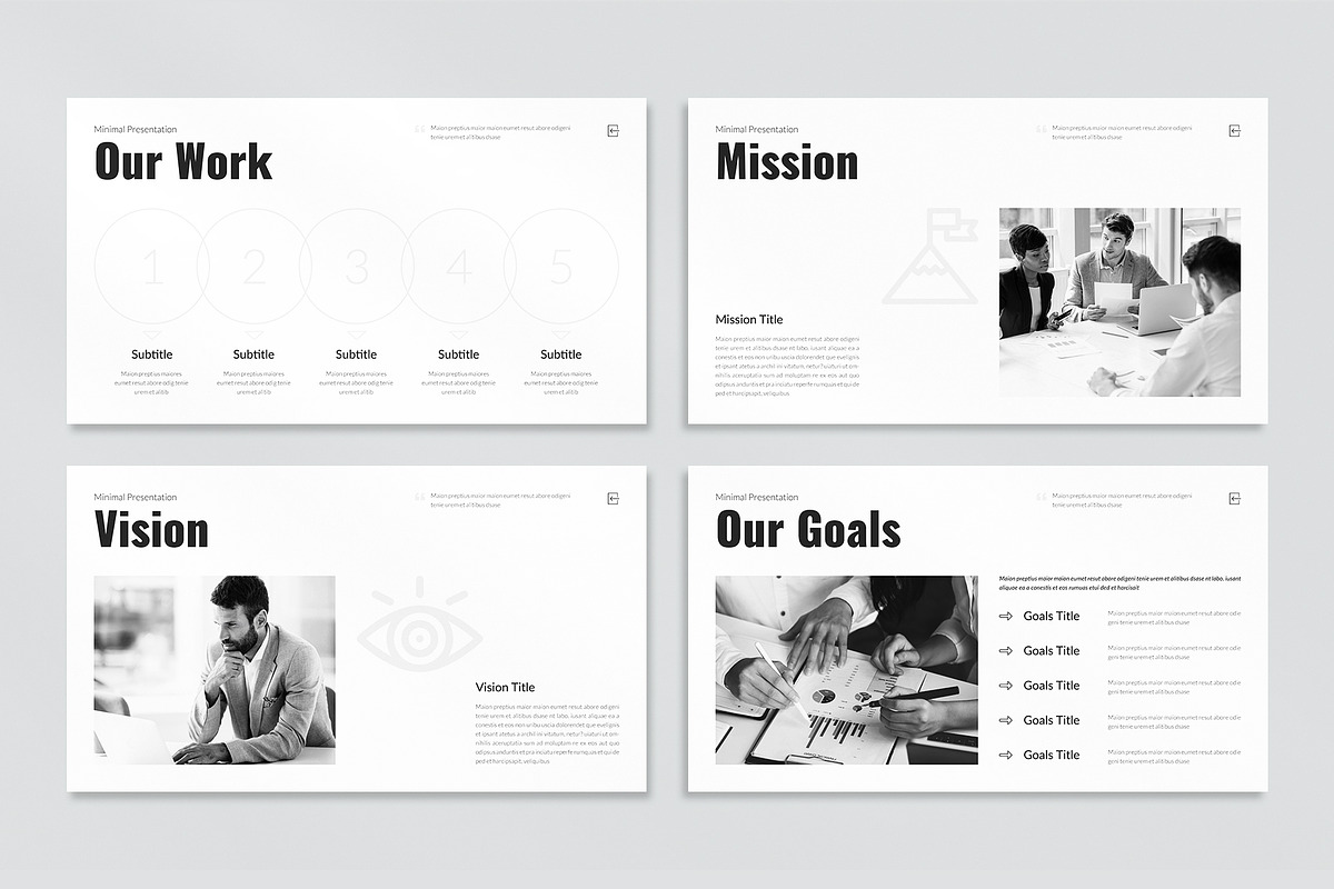 Minimal Presentation template, a Presentation Template by Blackcloud_Creations (Photo 3 of 6)