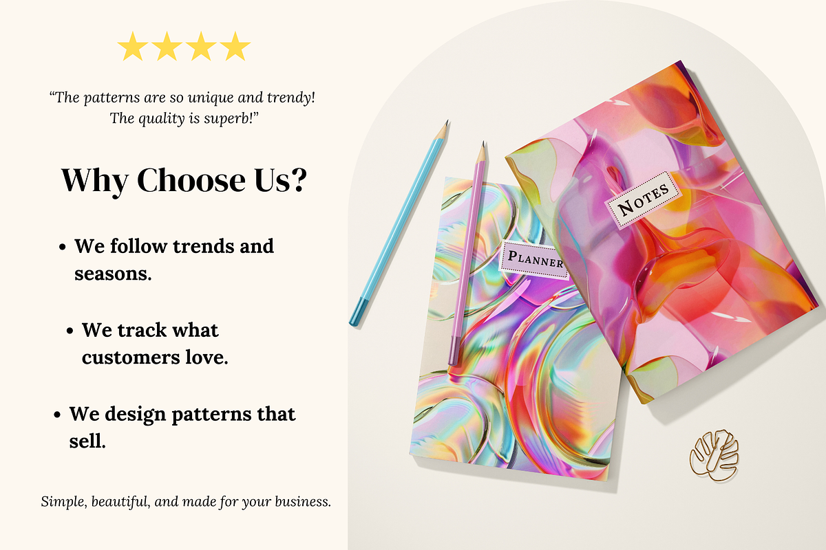 Liquid Ink Holographic Patterns, a Pattern Graphic by Ninterints (Photo 3 of 10)
