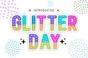 Glitter Day - Kids Font Types, a Font by KiddoGlyphs Studio (Thumbnail 1 of 8)