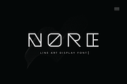Nore Line Art Display Font, a Sans Serif Font by Ebad Designs (Thumbnail 1 of 7)