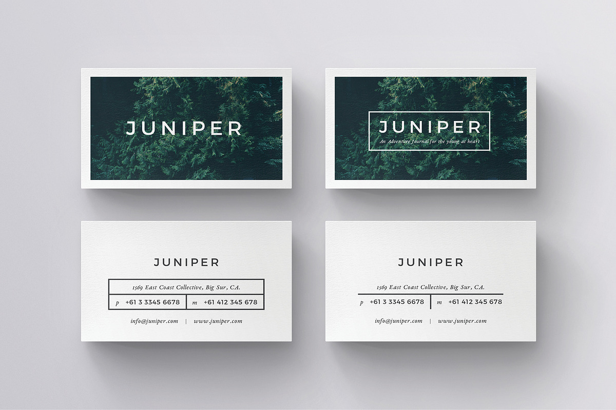 J U N I P E R Business Card Template, a Business Card Template by 46&2 Collective (Photo 4 of 9)