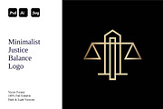 Minimalist Justice Balance Logo, a Branding & Logo Template by Luxury Logos (Thumbnail 1 of 4)