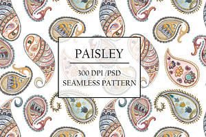 Paisley Seamless Print Pattern