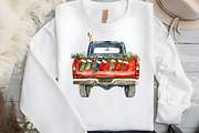 Christmas Truck Sublimation Clipart, an Illustration by DreamCafeArt (Thumbnail 6 of 7)