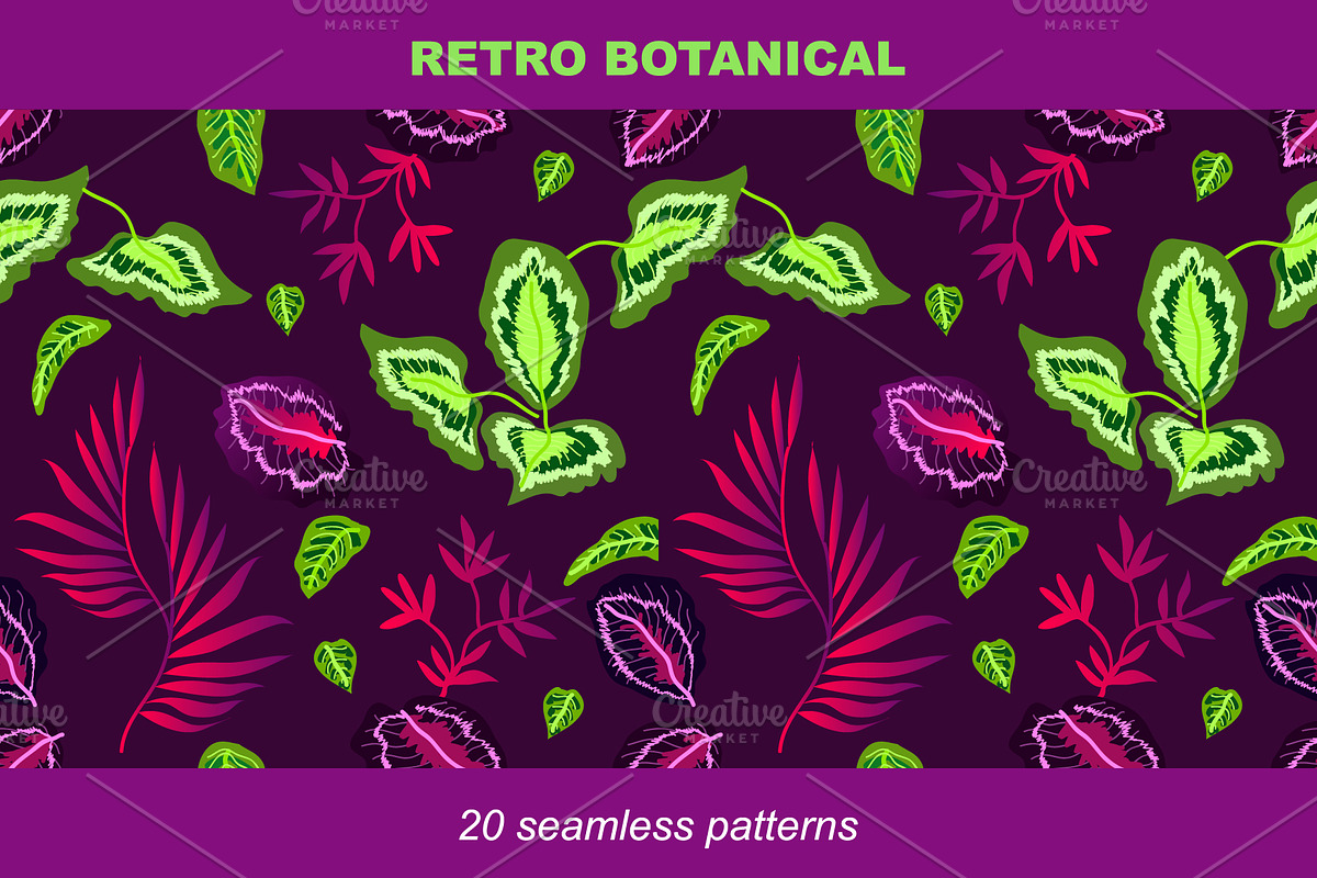 Retro Botanical, a Pattern Graphic by Svetlana Kononova (Photo 4 of 7)