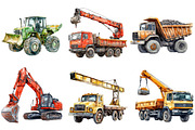 Construction Trucks Clipart Bundle, an Illustration by Pixels.Craft (Thumbnail 2 of 5)