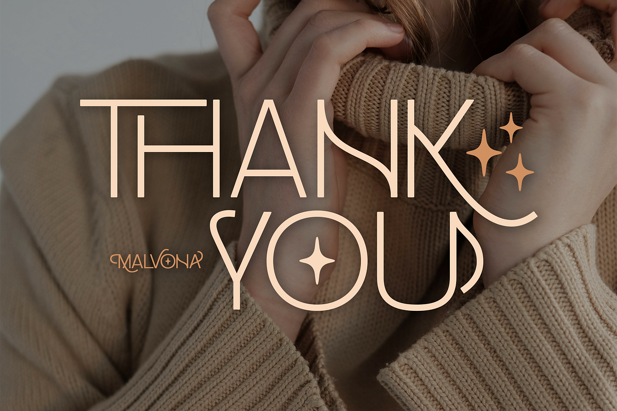 Malvona Stylish Sans Serif Font, a Sans Serif Font by Graphue (Photo 9 of 9)