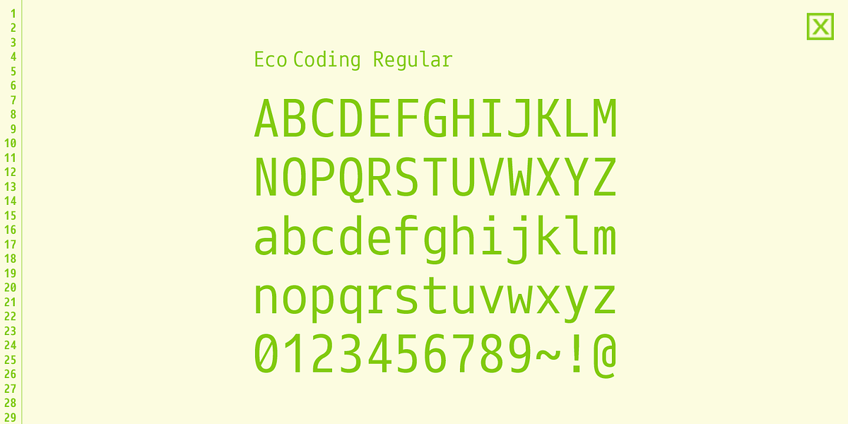 Eco Coding, a Sans Serif Font by S-Core (Photo 2 of 6)