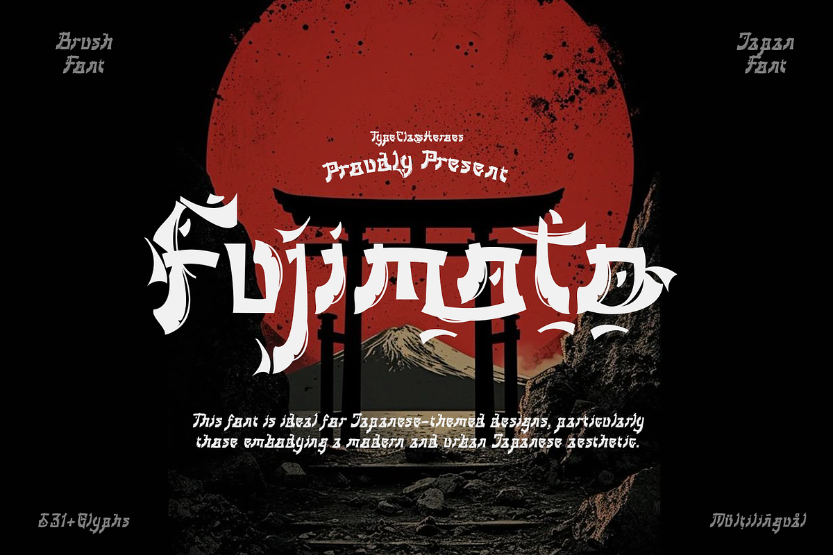 Fujimoto - Japanese Font, a Font by TypeClassHeroes (Photo 1 of 10)