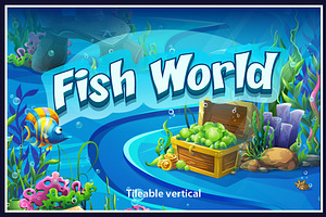 Vector seamless underwater map