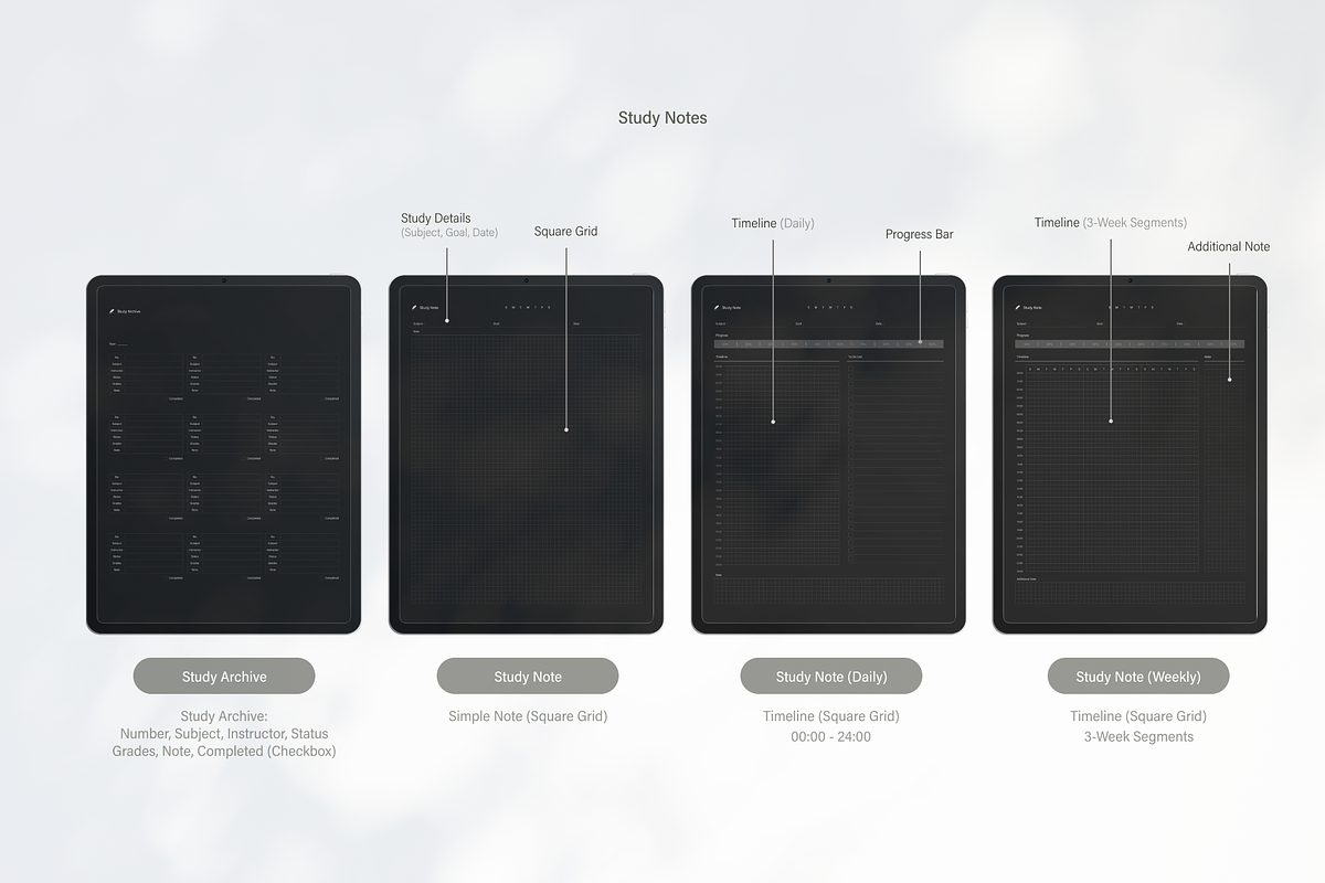 Digital Planner 2024 | Black, an App Template by SydneyYeom (Photo 8 of 11)