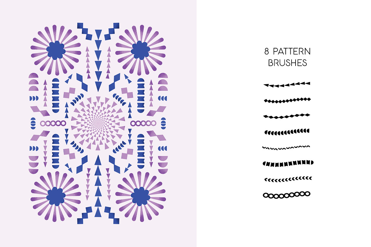 Geometric Flowers Procreate Brushes, a Brush Add-On by Pencil Twist (Photo 5 of 10)