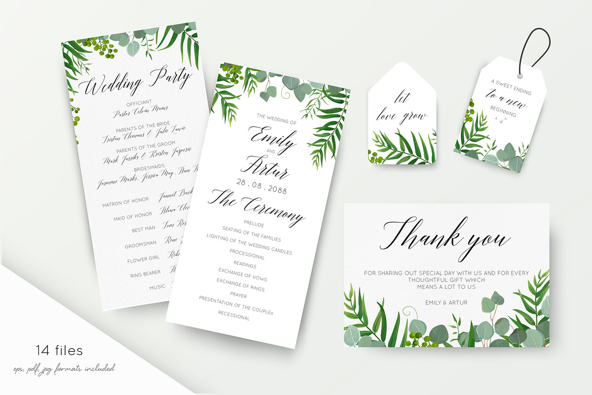Wedding collection - Tropical green, an Invitation Template by Alewiena (Photo 4 of 8)