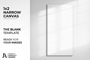 Narrow 1x2 Canvas Mockup Template