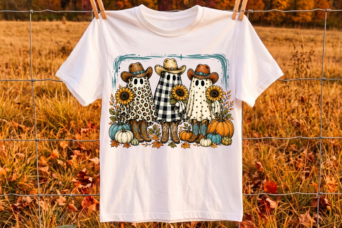 Cowboy Ghost PNG,Halloween Leopard, a Seasonal Illustration by Libby Wishes (Photo 2 of 3)