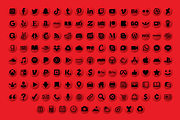 Red Circle Social Media Icons Set, an Icon by Running With Foxes (Thumbnail 8 of 9)