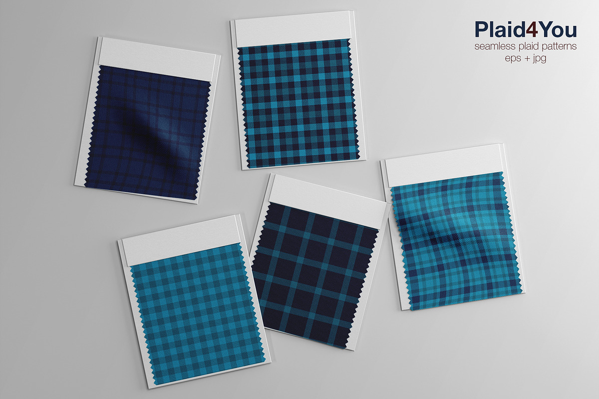 #128 Blue Checkered Patterns, a Pattern Graphic by Plaid4You