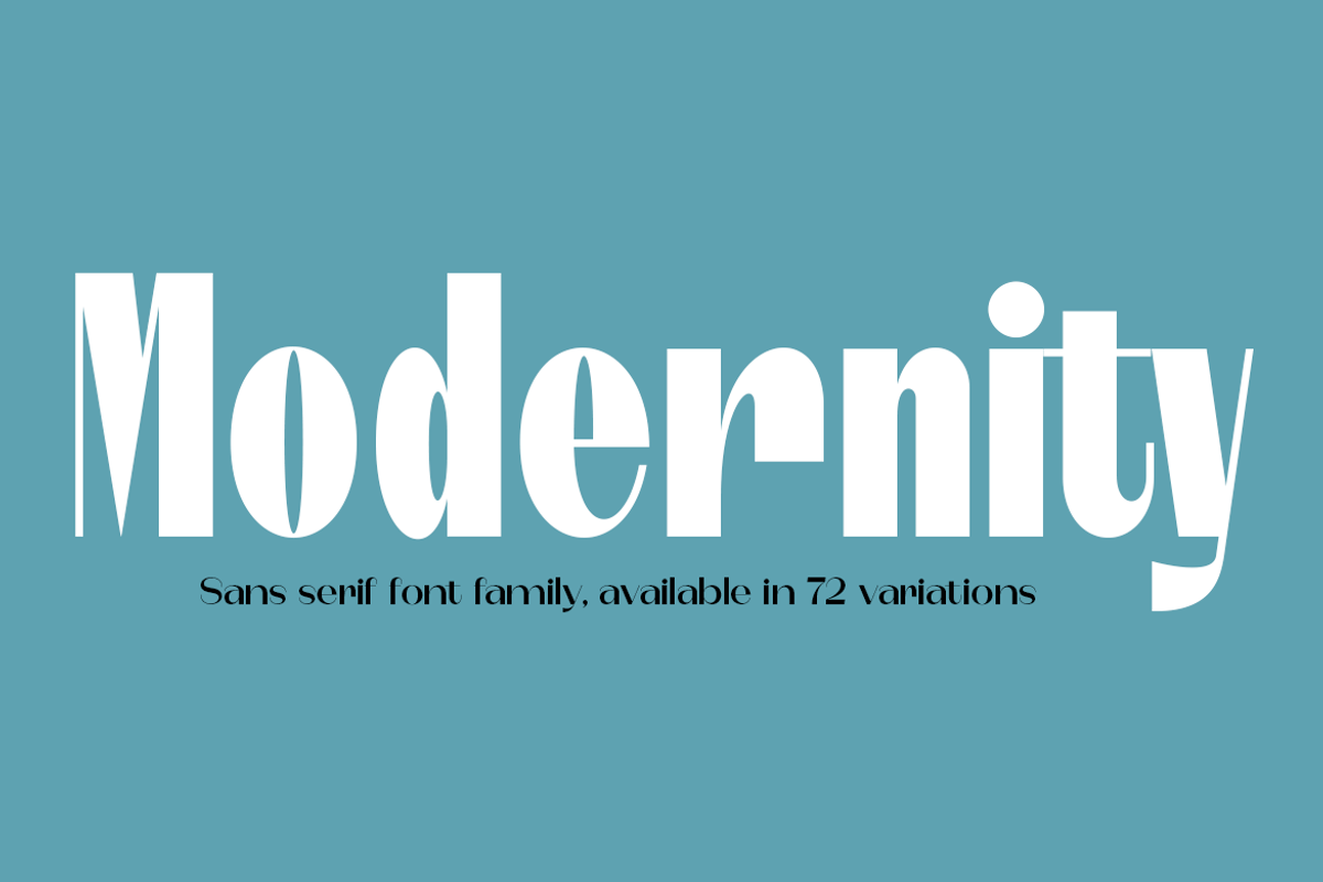 Modernity-A Complete Sans Serif, a Sans Serif Font by artisans (Photo 1 of 8)