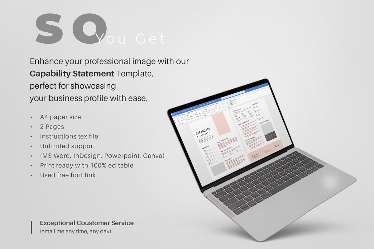 Capability Statement Template, Canva, a Brochure Template by Niofix (Photo 5 of 6)