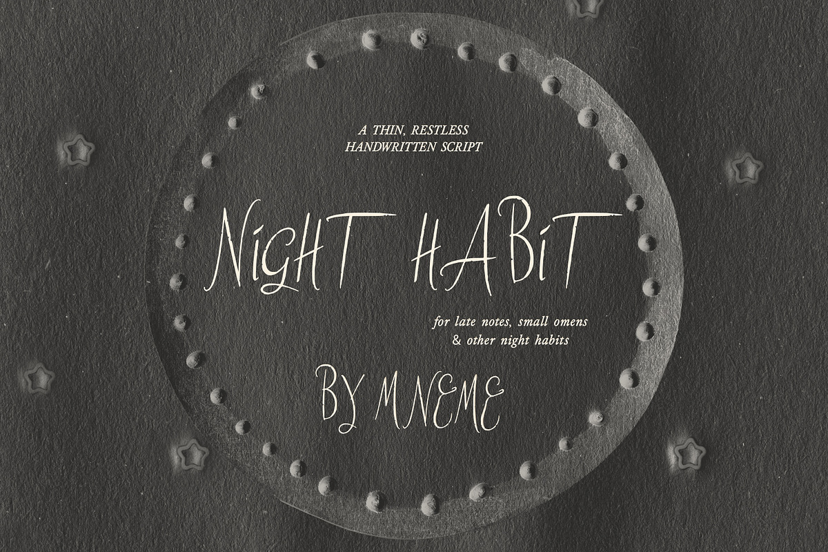 Night Habit Handwritten Script, a Script Font by Mneme (Photo 7 of 7)