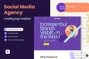 Social Media Agency Services, a Landing Page Template by SLAB! Design