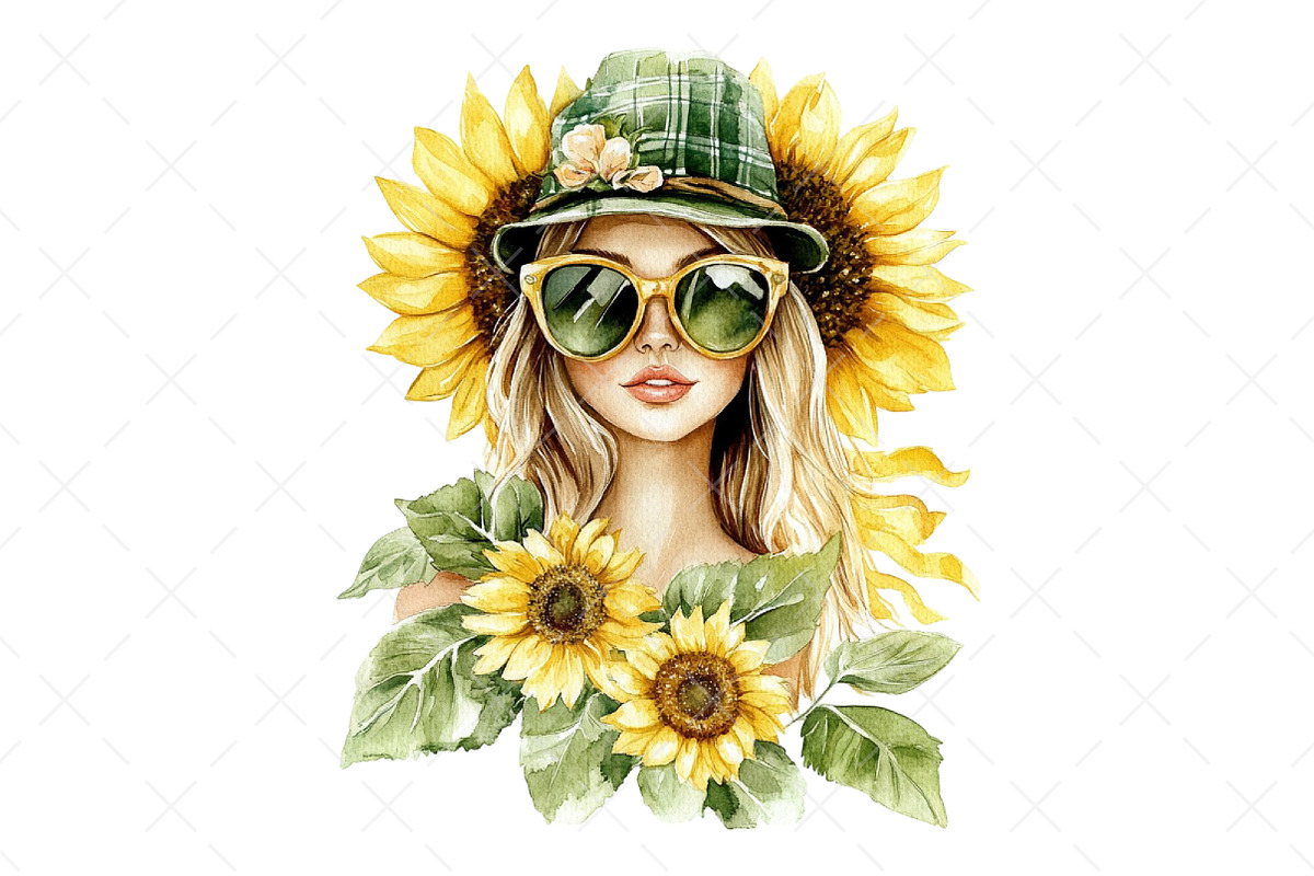 Watercolor Sunflower Summer Clipart, an Illustration by Craft Nest (Photo 11 of 12)