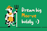 Moo Farm With Cute Illustration, a Handwritten Font by Sloulyfe (Thumbnail 9 of 9)