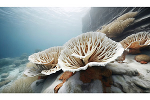 An underwater scene with white coral, a Nature Photo by Igor Tichonow