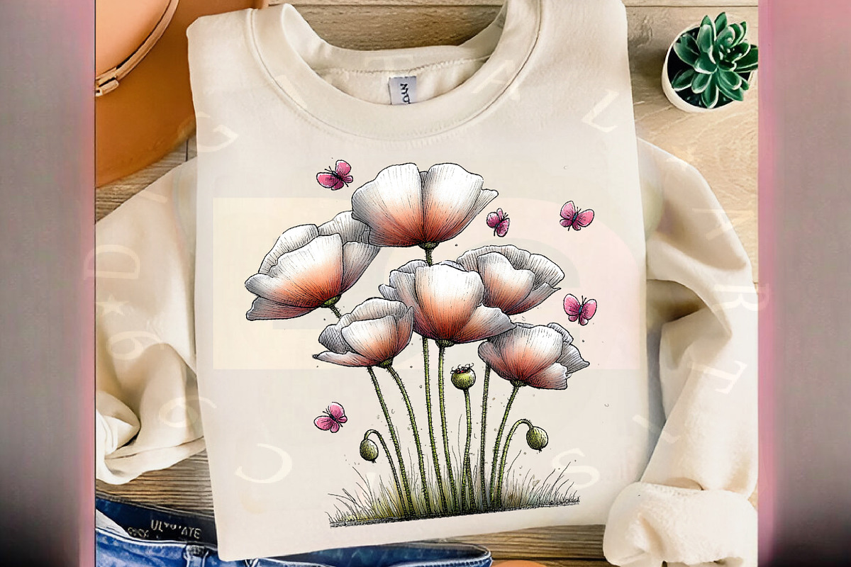 Whimsical Floral Butterfly Graphics, a Transportation Illustration by Digital Artistic99 (Photo 5 of 9)