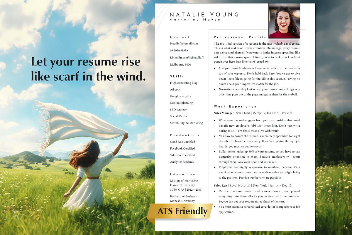 Marketing Resume Template Word, a Resume Template by Career Canvas (Photo 1 of 11)