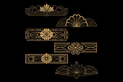 11 Art Deco Horizontal Flowers, a Decorative Illustration by Stanislav Kharchevskyi (Thumbnail 3 of 3)