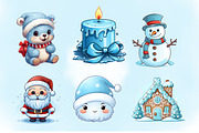 Christmas clipart - Sky Blue, a Graphic by HillTract (Thumbnail 2 of 3)