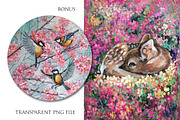 Birds welcome Spring - oil painting, an Animal Illustration by Lana Sham (Thumbnail 5 of 13)