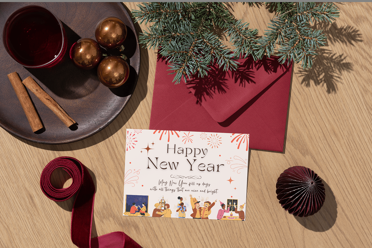 Elegant White New Year Card | Canva, a Card Template by WynterLife Studio (Photo 4 of 6)